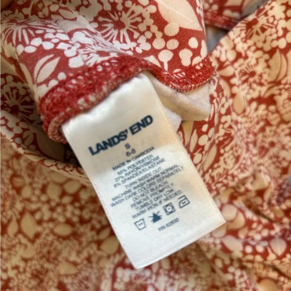 Lands' End Pink and White Speckled Leggings - Picture 2 of 2